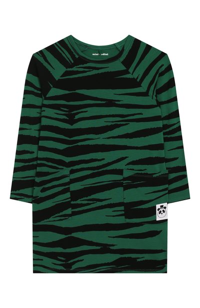 Платье из лиоцелла MINI RODINI зеленого цвета по цене 5200 руб., арт. 20250131, фото 1 Платье из лиоцелла MINI RODINI, арт. 20250131, фото 1