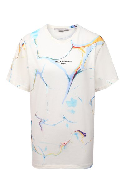 Женская хлопковая футболка STELLA MCCARTNEY, арт. 511240/S0W52