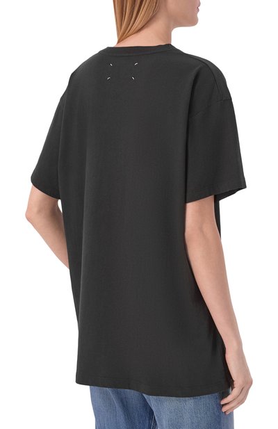 Хлопковая футболка MAISON MARGIELA темно-серого цвета по цене 69950 руб., арт. S51GC0555/S24607, фото 4 Хлопковая футболка MAISON MARGIELA, арт. S51GC0555/S24607, фото 4