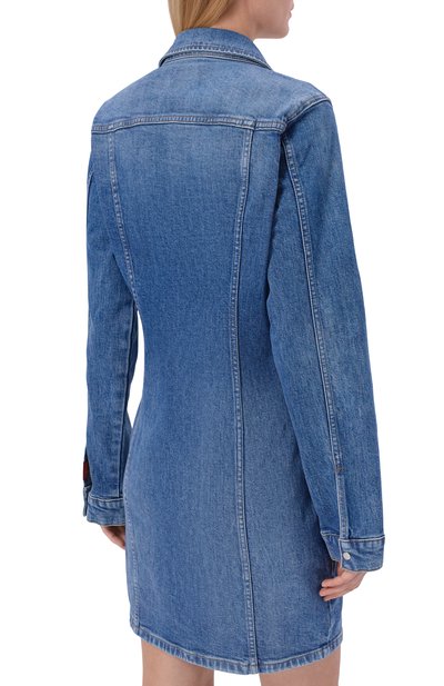Джинсовое платье 7 FOR ALL MANKIND синего цвета по цене 38100 руб., арт. 7UDA0K85-3NG, фото 3 Джинсовое платье 7 FOR ALL MANKIND, арт. 7UDA0K85-3NG, фото 3