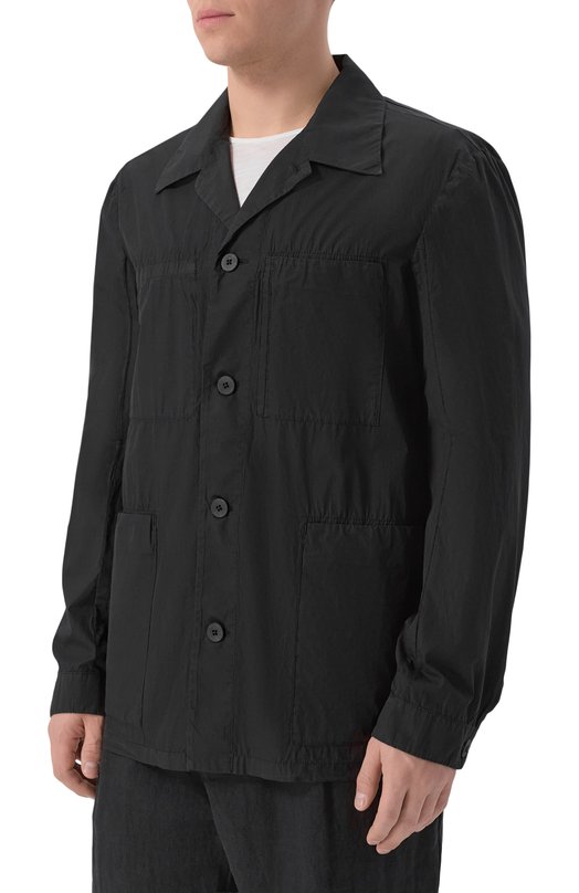 Хлопковая куртка-рубашка Transit CFUTRCB116WR Чёрный  CFUTRCB116WR Фото 3