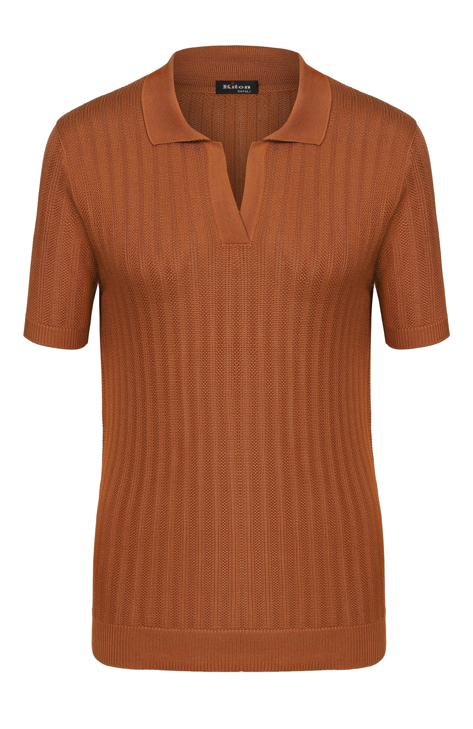 Шелковое поло KITON,  арт. D61786K0920, фото 1