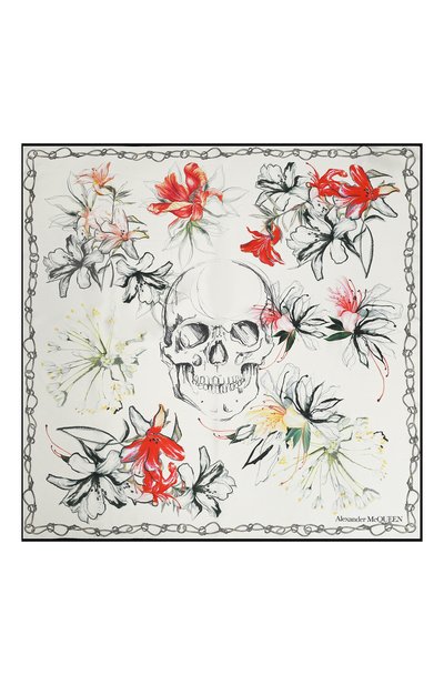 Шелковый платок ALEXANDER MCQUEEN, арт. 621799/3001Q, фото 3