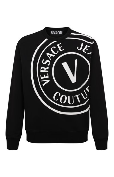 Хлопковый свитшот VERSACE JEANS COUTURE, арт. 72GAIT19-72UP302 R CENTERED VEMBLEM 0RGANIC FLEECE, фото 1