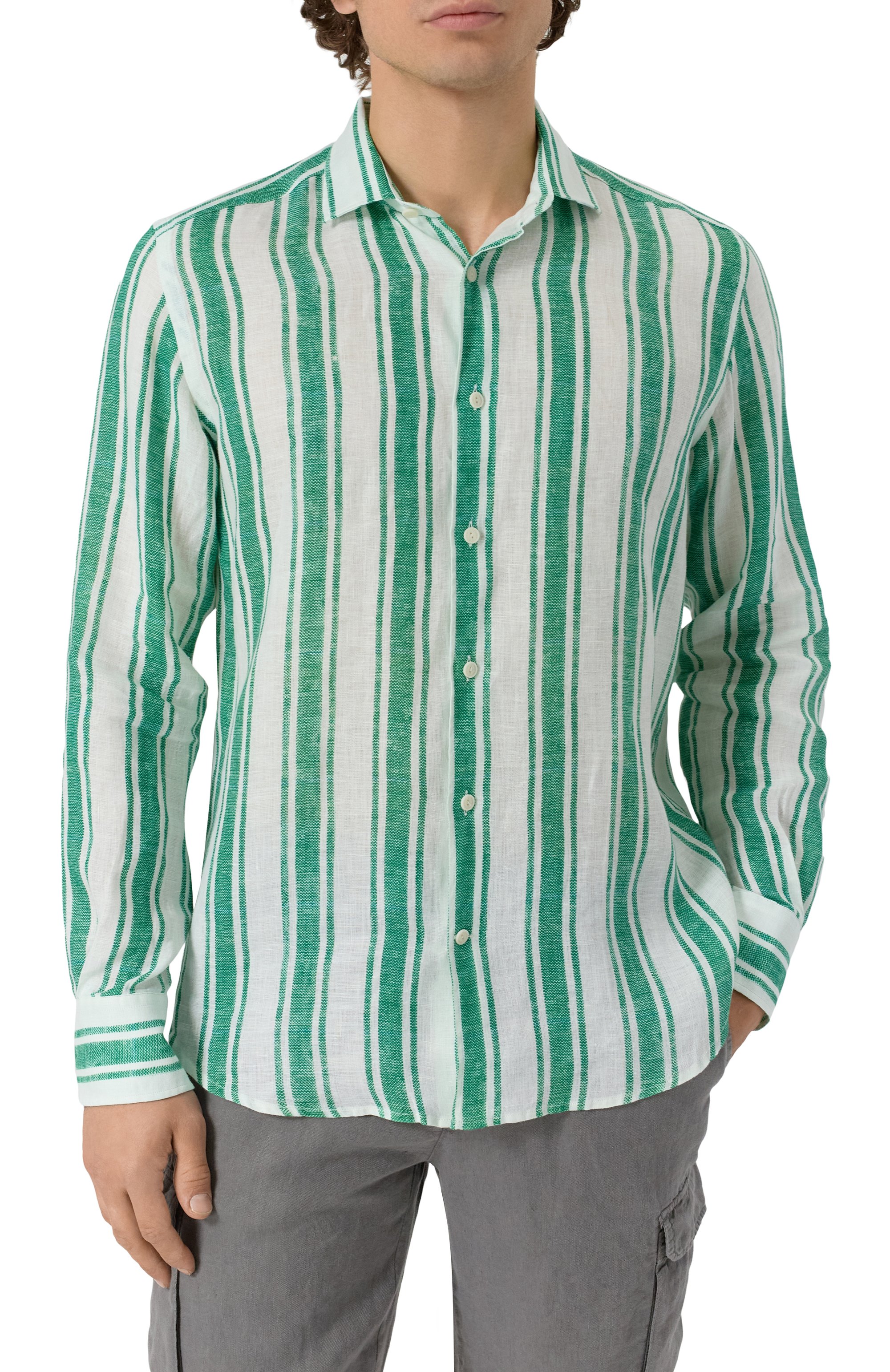 Льняная рубашка MC2 SAINT BARTH, арт. STBM PAMPL0NA/01918H, фото 3