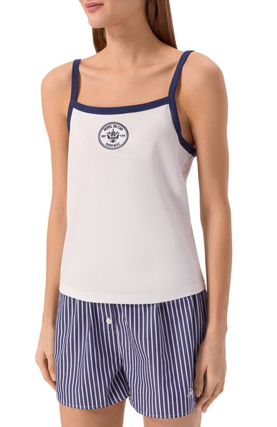 Хлопковая майка sporty & rich x hotel du cap-eden-roc SPORTY AND RICH, арт. T007960666WH50_001, фото 3