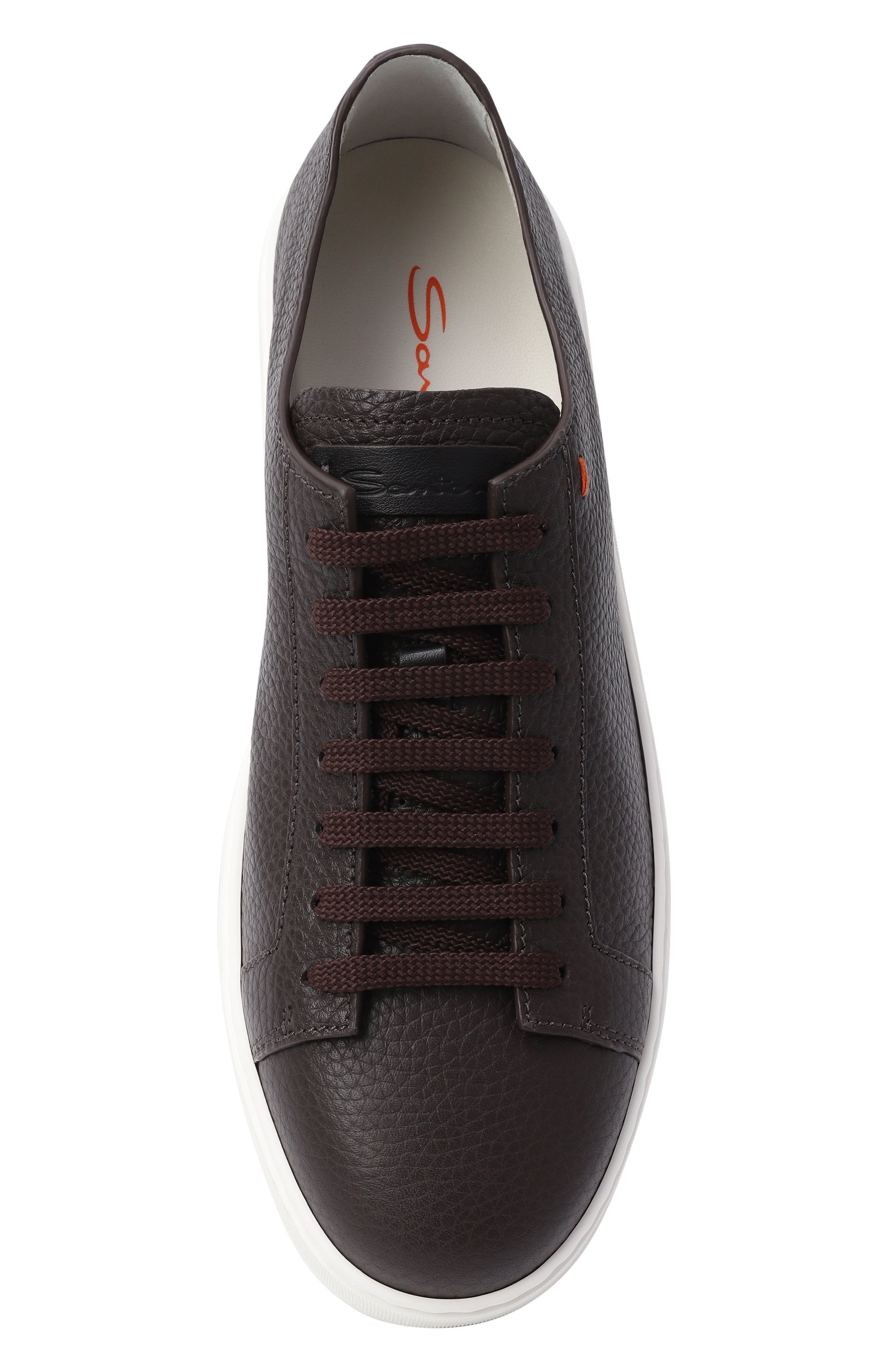 Кожаные кеды cleanic SANTONI, арт. MBCG21571BARCMMD, фото 6