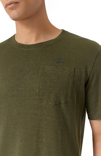 Льняная футболка AERONAUTICA MILITARE, арт. 251TS2402J679, фото 5