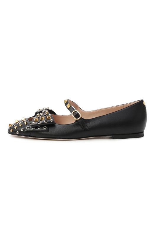 Кожаные балетки Bowow Valentino 7W2S0MX7/ETL Чёрный  7W2S0MX7/ETL Фото 4