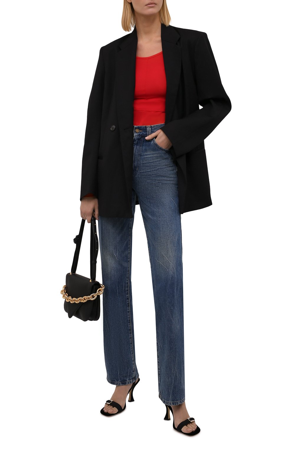 Топ VICTORIA BECKHAM красного цвета по цене 46250 руб., арт. 1521WTP003126B, фото 2 Топ VICTORIA BECKHAM, арт. 1521WTP003126B, фото 2