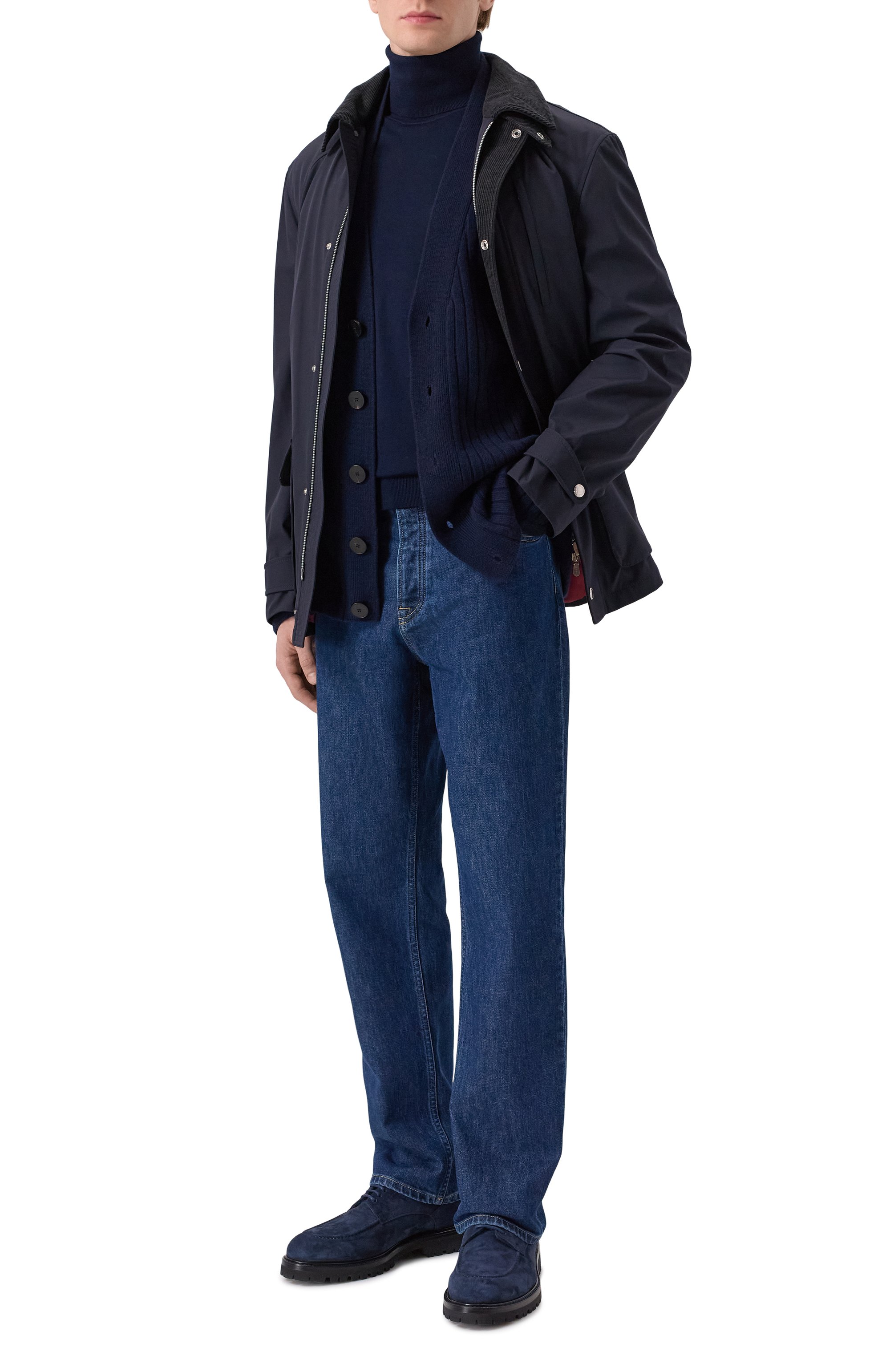 Шерстяной кардиган KITON темно-синего цвета по цене 172500 руб., арт. UMM065203, фото 2 Шерстяной кардиган KITON, арт. UMM065203, фото 2