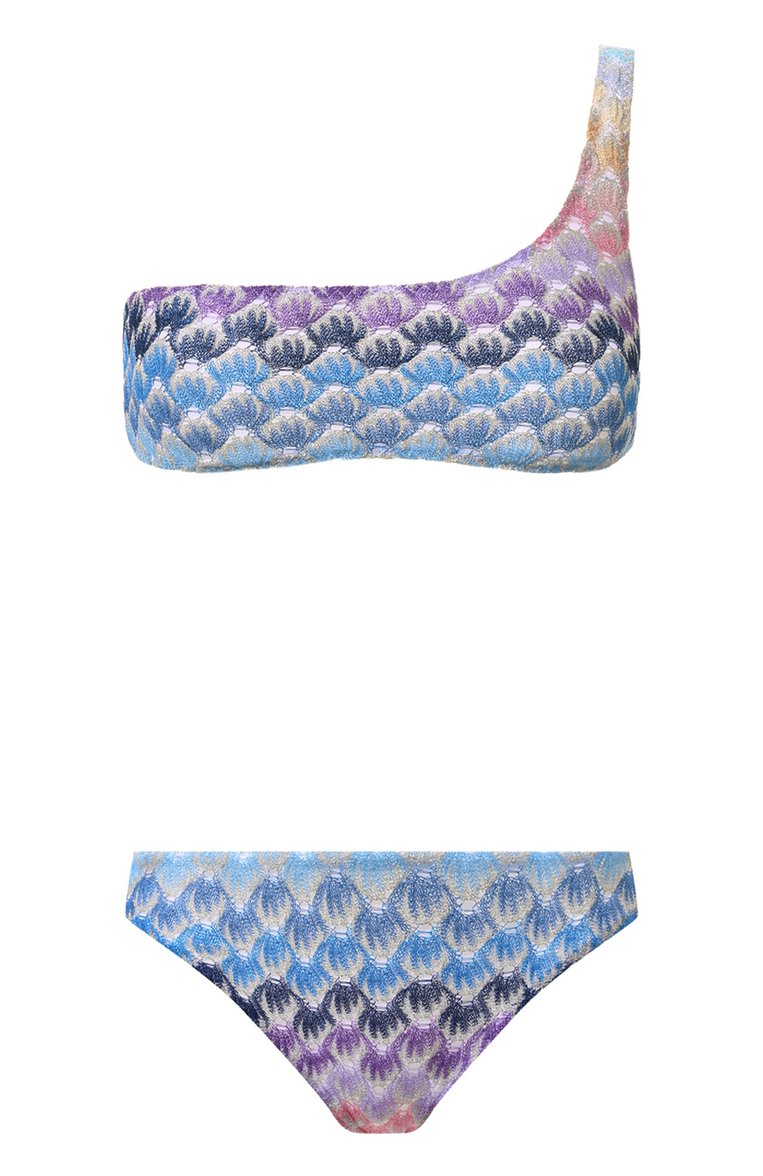 Женский раздельный купальник MISSONI голубого цвета, арт. MC23SP02/BR00TD | Фото 1 (Нос: Не проставлено; Материал внешний: Вискоза; Женское Кросс-КТ: Раздельные купальники)
