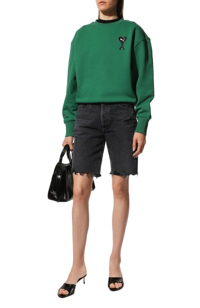 Хлопковый свитшот puma x ami PUMA зеленого цвета по цене 18400 руб., арт. 53411196, фото 2 Хлопковый свитшот puma x ami PUMA, арт. 53411196, фото 2