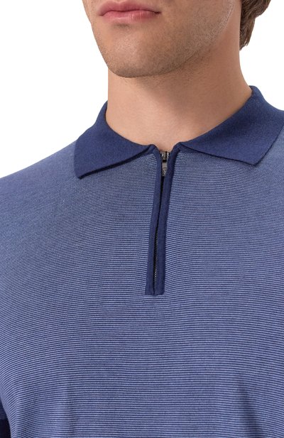 Поло из хлопка и шелка CORNELIANI, арт. 25M522-2525105, фото 5