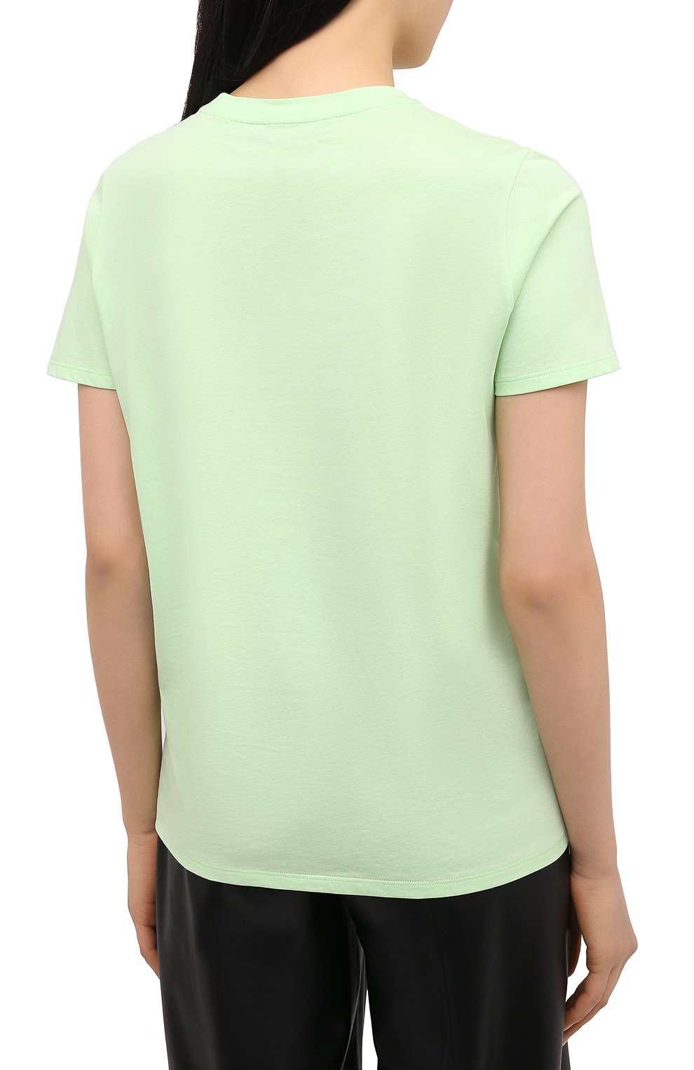 Хлопковая футболка BALMAIN светло-зеленого цвета по цене 29950 руб., арт. VF11350/B019, фото 4 Хлопковая футболка BALMAIN, арт. VF11350/B019, фото 4