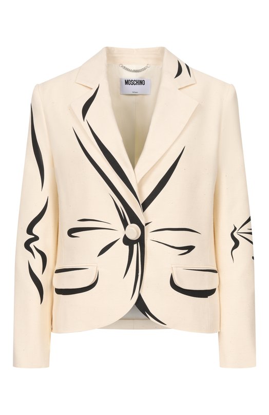 Хлопковый жакет Moschino A0501/0422 Кремовый A0501/0422