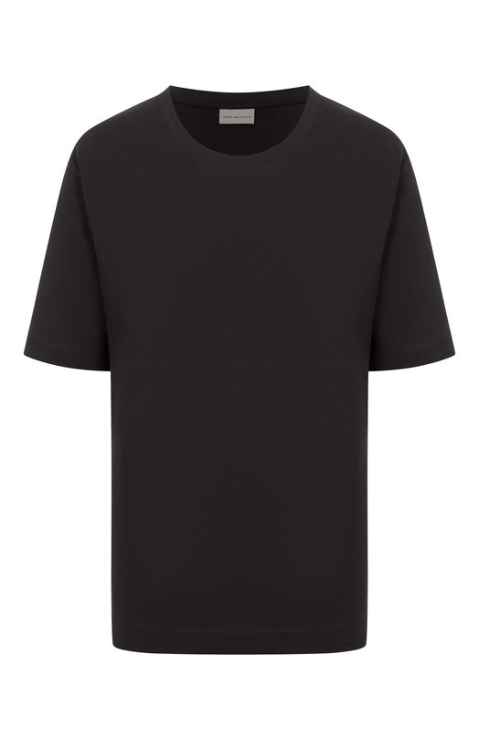 Хлопковая футболка Dries Van Noten 011100/2600 Чёрный 011100/2600