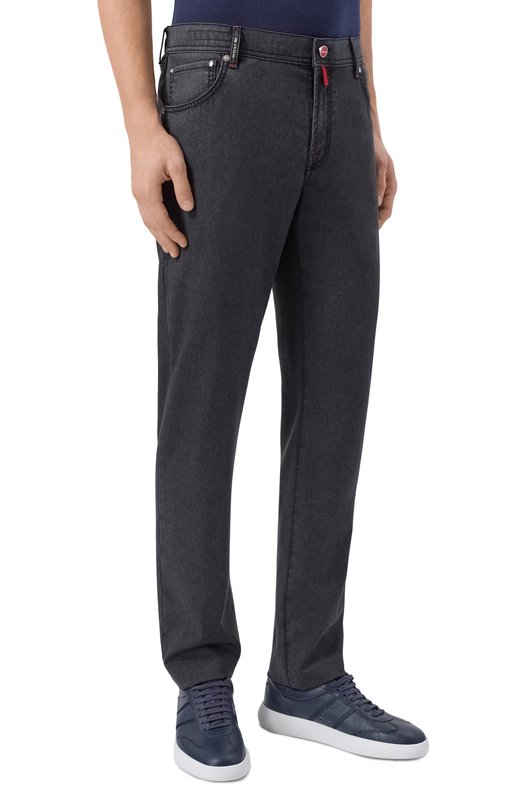 Шерстяные брюки Kiton UPNJSK0615H Чёрный  UPNJSK0615H Фото 3