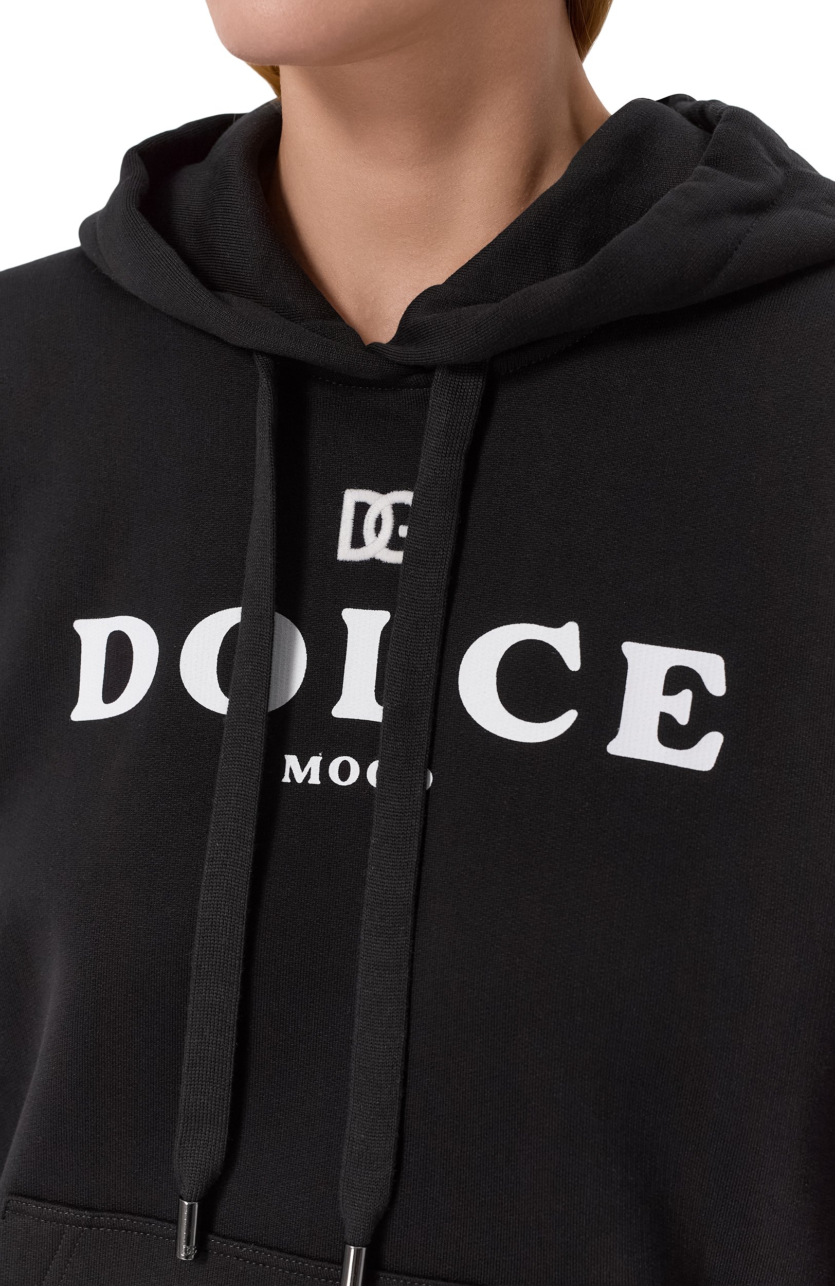 Хлопковое худи DOLCE & GABBANA черного цвета по цене 89950 руб., арт. F9U75Z/HU7P4, фото 5 Хлопковое худи DOLCE & GABBANA, арт. F9U75Z/HU7P4, фото 5