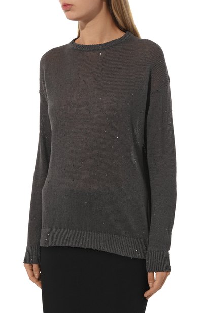 Пуловер изо льна и шелка BRUNELLO CUCINELLI, арт. M1000B1032, фото 3