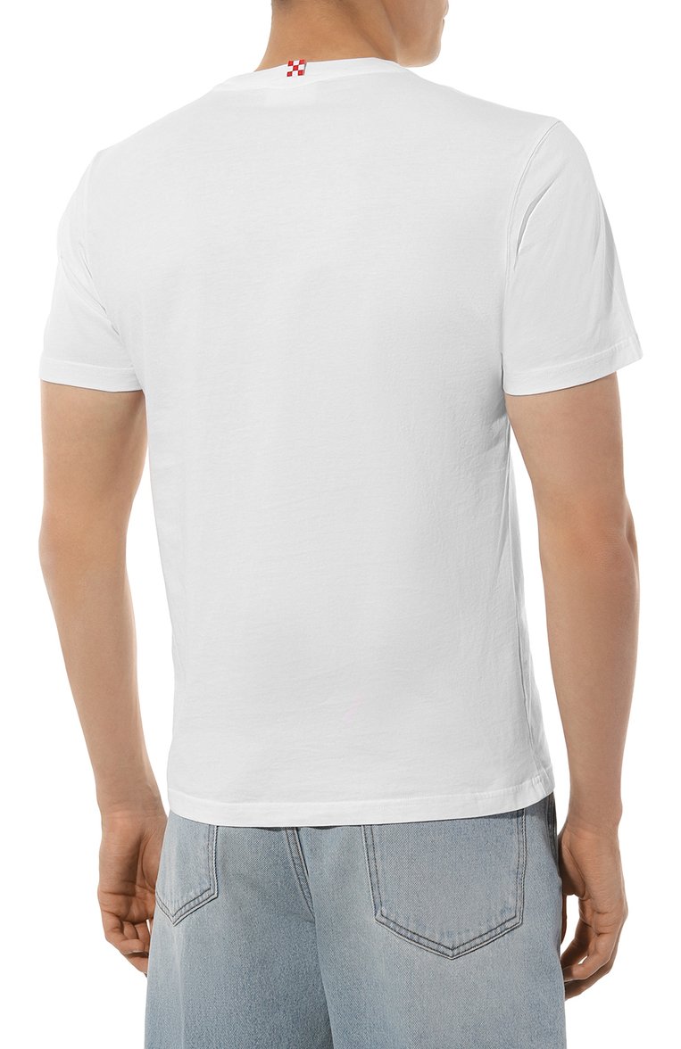 Мужская хлопковая футболка MC2 SAINT BARTH белого цвета, арт. STBM TSHIRT MAN/TSHM001/02203B | Фото 4 (Рукава: Короткие; Материал внешний: Хлопок; Длина (для топов): Стандартные; Стили: Кэжуэл; Принт: С принтом; Кросс-КТ: Пляж, Джерси; Мужское Кросс-КТ: Футболка-одежда; Автоматизация ТО: Проставлено; Детали: Без декора; Автоматизация состава: Проставлено)