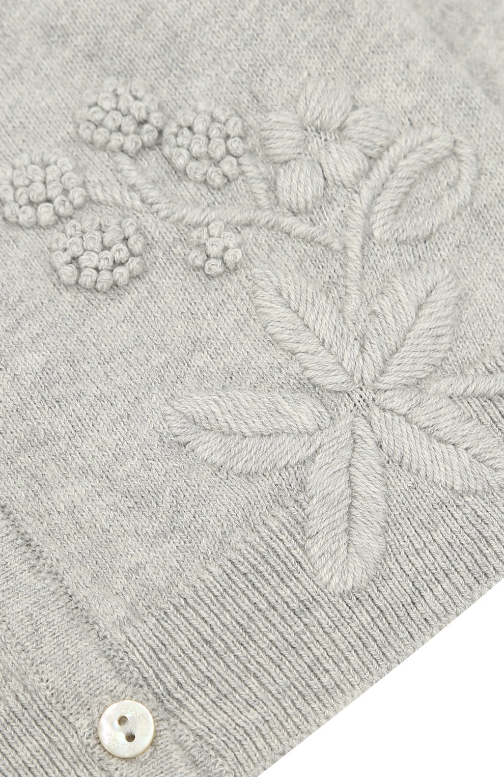 Кардиган из смеси хлопка и кашемира с цветочной отделкой TARTINE ET CHOCOLAT, арт. TK18021/1M-18M, фото 3