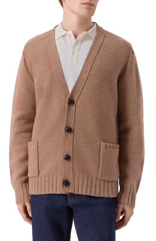 Шерстяной кардиган Bottega Veneta 835396/V5LS0 Бежевый  835396/V5LS0 Фото 3