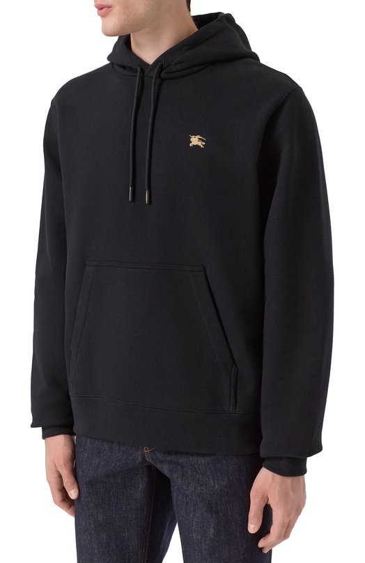 Хлопковое худи Burberry 8112807 Чёрный  8112807 Фото 3