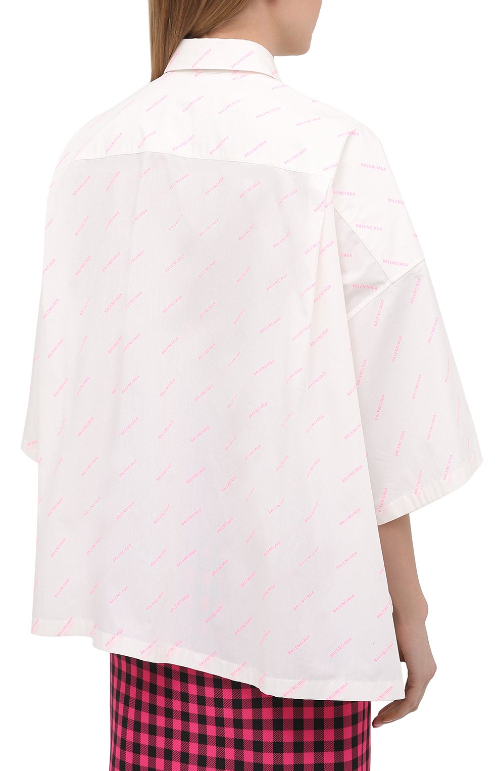 Хлопковая рубашка BALENCIAGA, арт. 595038/TBL96, фото 4