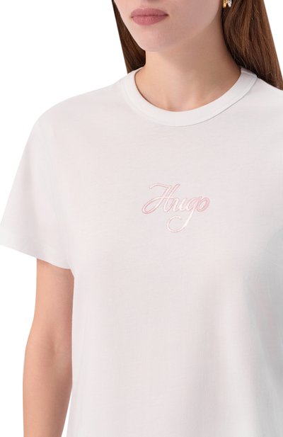 Хлопковая футболка HUGO, арт. 50550117, фото 5