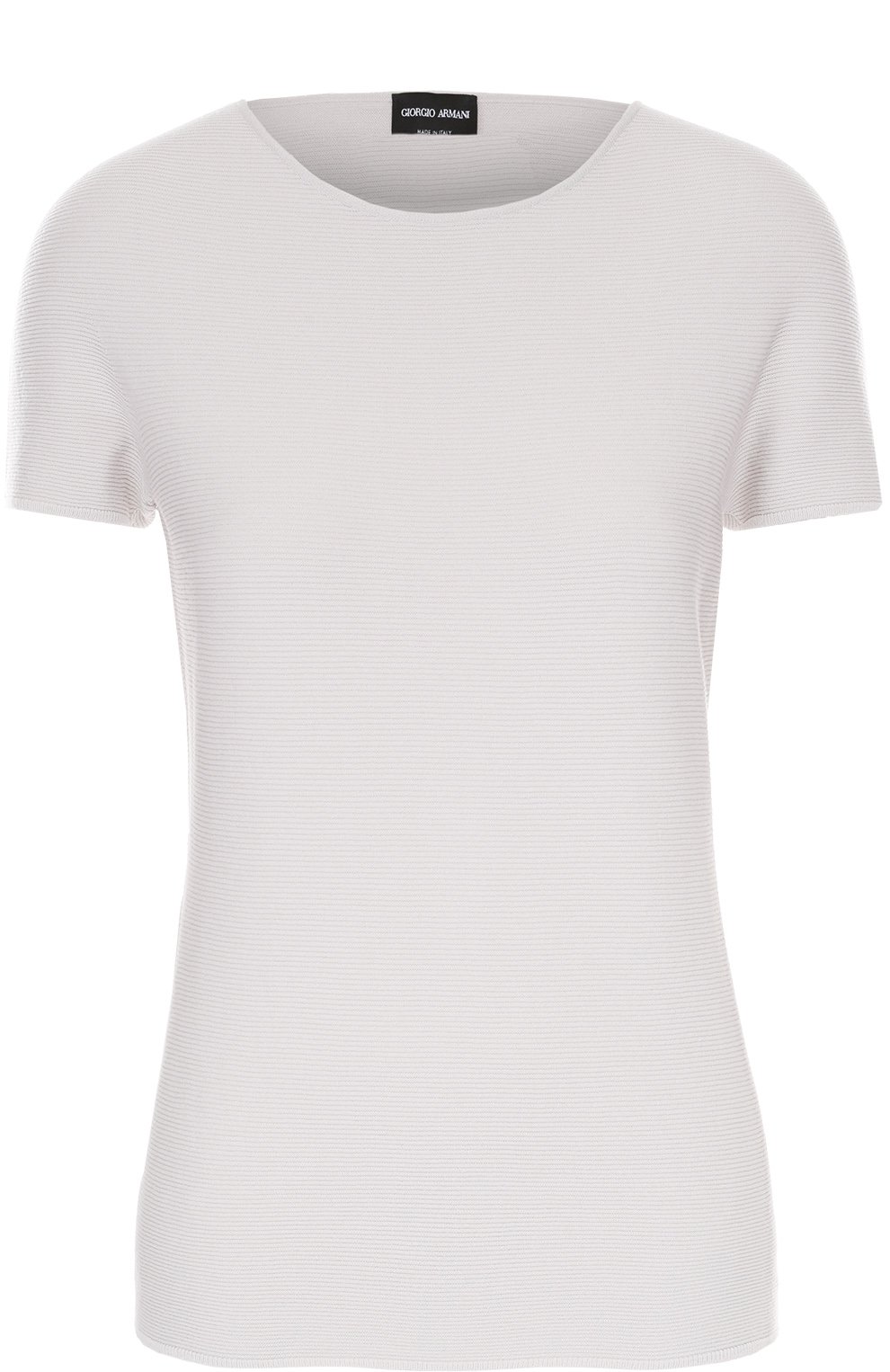 Приталенный топ фактурной вязки с коротким рукавом GIORGIO ARMANI, арт. 6XAM32/AM05Z, фото 1