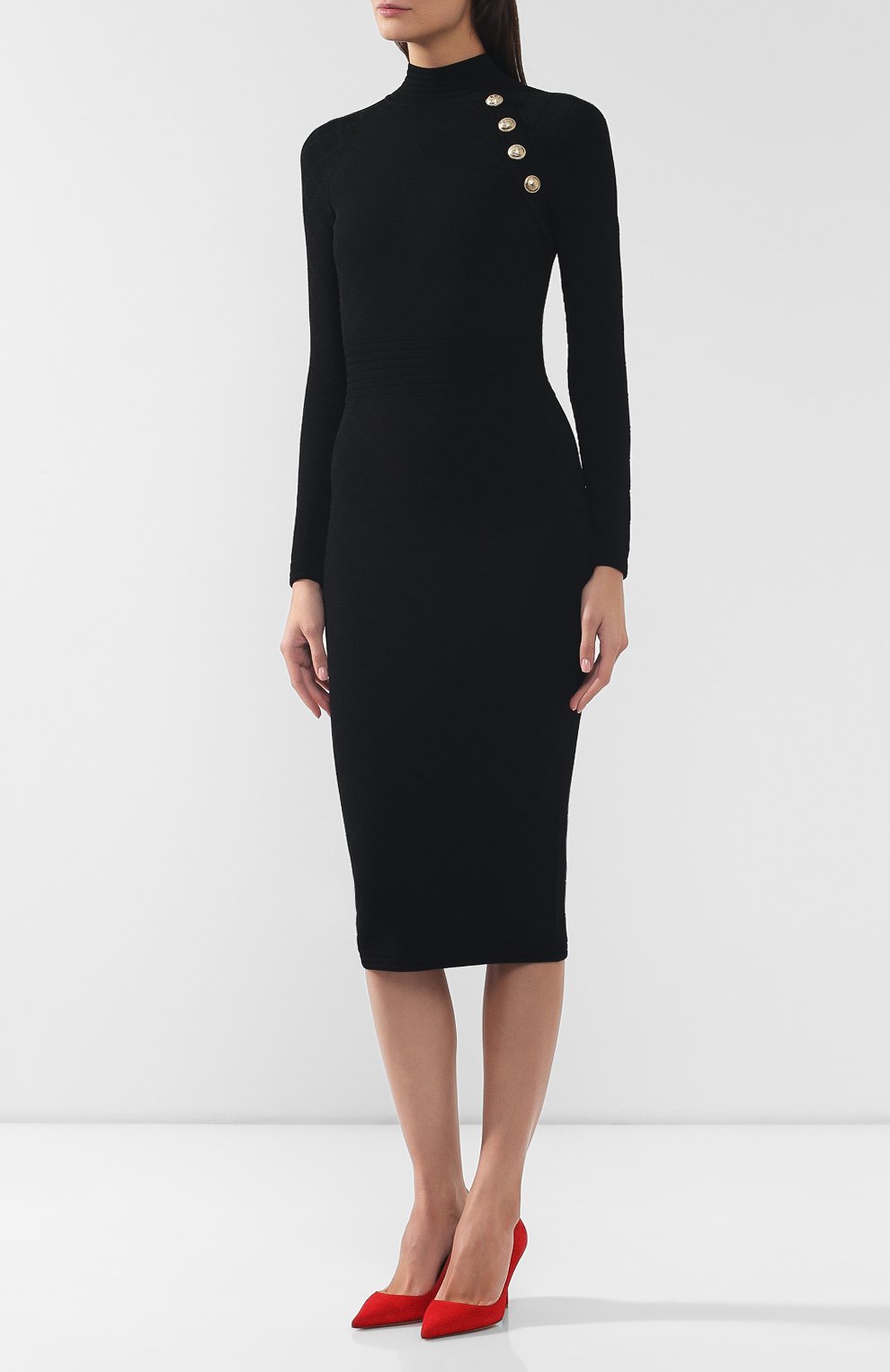 Платье из вискозы BALMAIN, арт. SF16378/K462, фото 3
