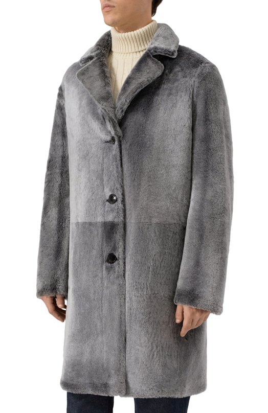 Двусторонняя дубленка из овчины Andrea Campagna 25U512-S29 Серый  25U512-S29 Фото 6