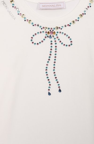 Хлопковый лонгслив MONNALISA, арт. 19F620, фото 3