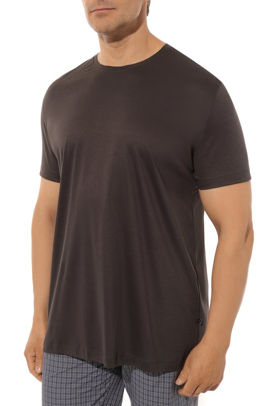 Хлопковая футболка Van Laack PAR0/180031/3XL Коричневый  PAR0/180031/3XL Фото 3
