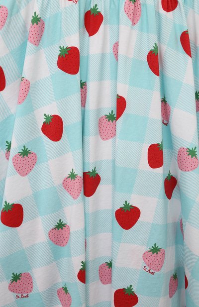 Хлопковый сарафан MC2 SAINT BARTH бирюзового цвета по цене 8480 руб., арт. STBK MASHA/MAS0001, фото 3 Хлопковый сарафан MC2 SAINT BARTH, арт. STBK MASHA/MAS0001, фото 3