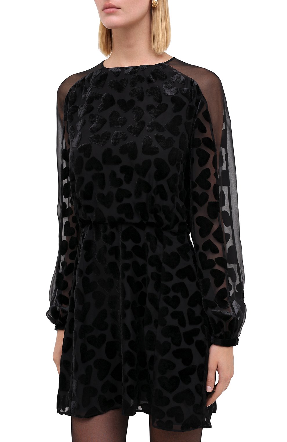 Платье из вискозы и шелка SAINT LAURENT, арт. 627116/Y5B11, фото 3
