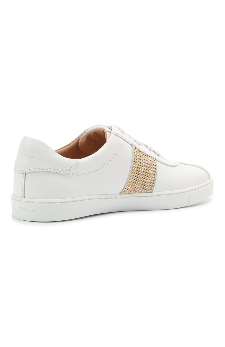 Кожаные кеды GIANVITO ROSSI, арт. S25380.W1WHT.CSUBIBI, фото 1