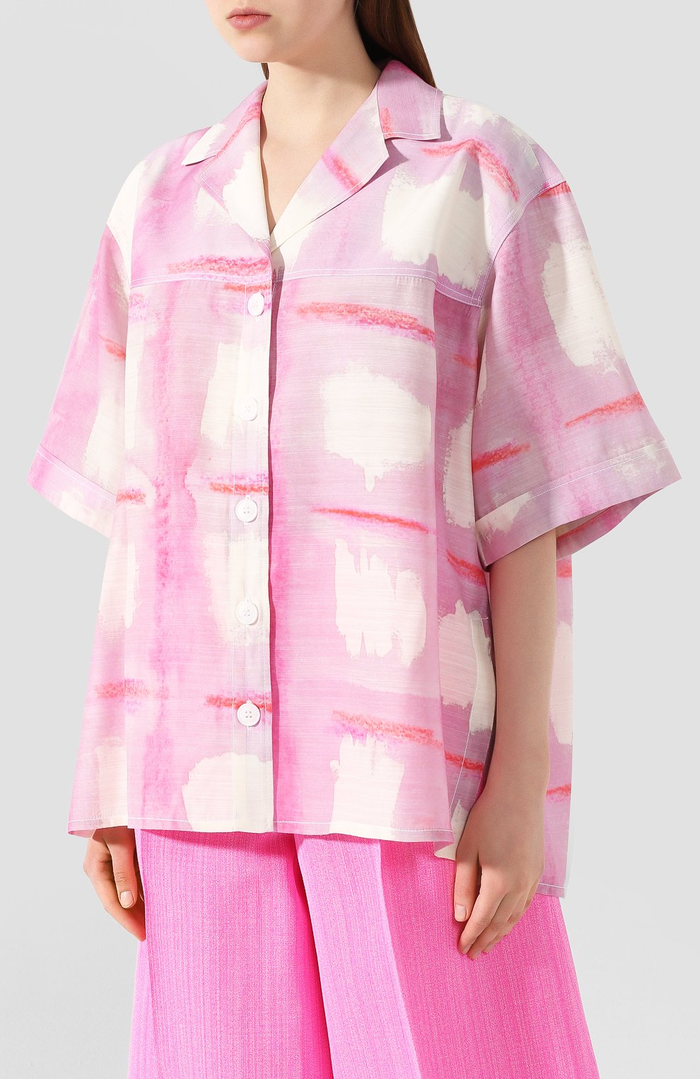 Рубашка из смеси вискозы и шелка JACQUEMUS, арт. 201SH01/0343G, фото 3