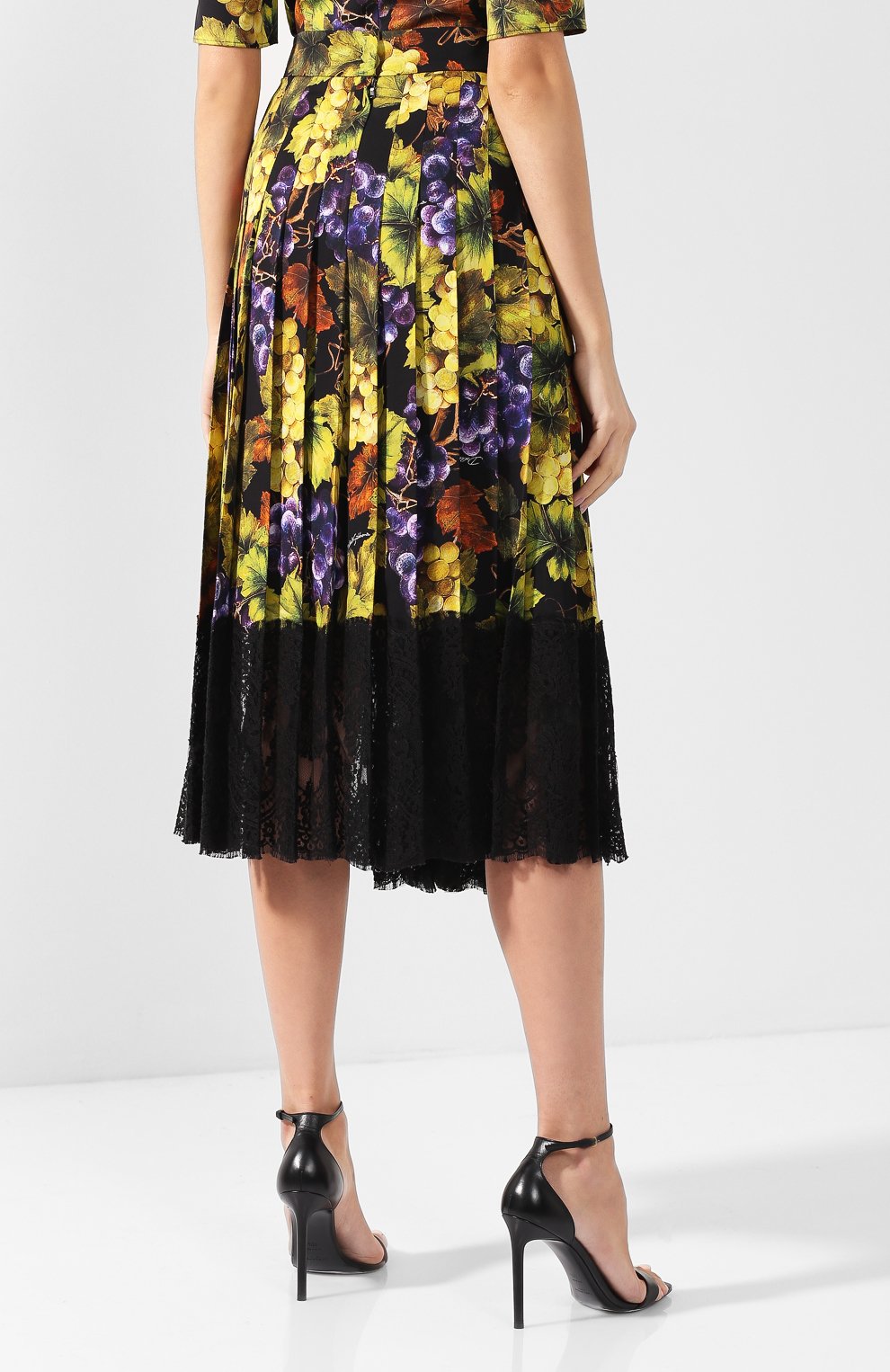 Шелковая юбка DOLCE & GABBANA желтого цвета по цене 185500 руб., арт. F4BFTT/FSATC, фото 4 Шелковая юбка DOLCE & GABBANA, арт. F4BFTT/FSATC, фото 4