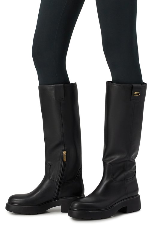 Кожаные сапоги Santoni WSEG71747SM0NVRF Чёрный  WSEG71747SM0NVRF Фото 2