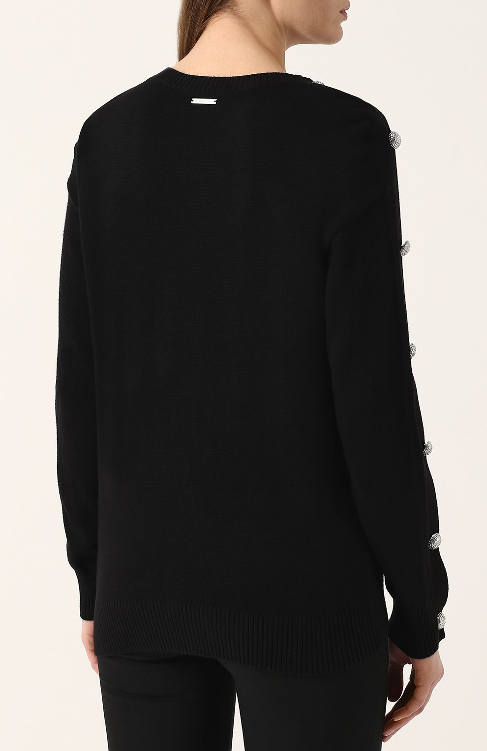 Вязаный пуловер прямого кроя с круглым вырезом MICHAEL MICHAEL KORS, арт. MH76NGEMP5, фото 4