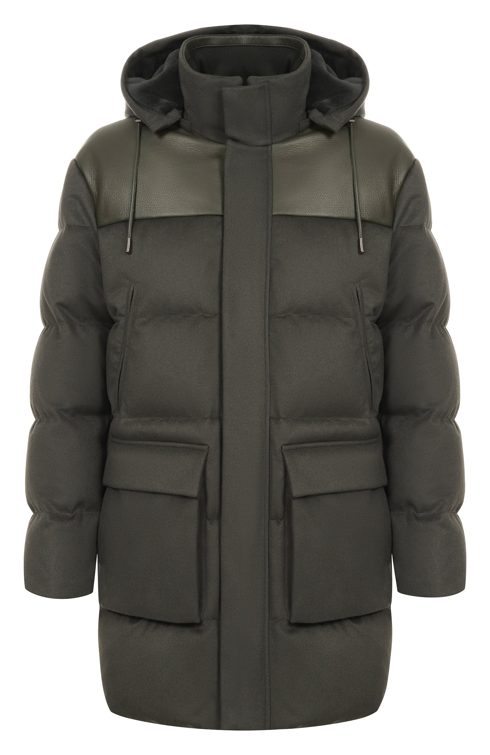 Пуховик с отделкой из норки и кожи оленя MVST, арт. M26.1MM.0M16.1/F184 CASHMERE+CERV0, фото 1