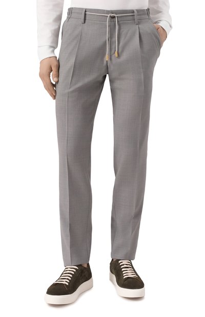 Шерстяные брюки L.B.M. 1911 серого цвета по цене 39950 руб., арт. 8446/54246, фото 3 Шерстяные брюки L.B.M. 1911, арт. 8446/54246, фото 3