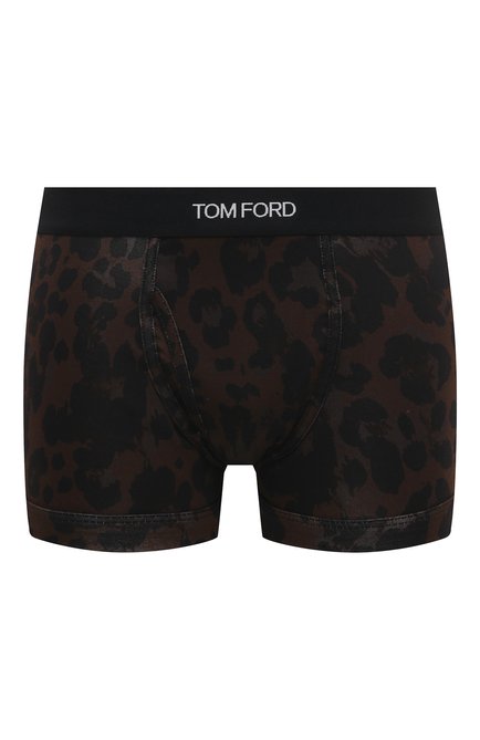 Мужские хлоп�ковые боксеры TOM FORD темно-коричневого цвета, арт. T4LC3111 | Фото 1 (Материал сплава: Проставлено; Материал внешний: Хлопок; Нос: Не проставлено; Мужское Кросс-КТ: Трусы; Кросс-КТ: бельё)