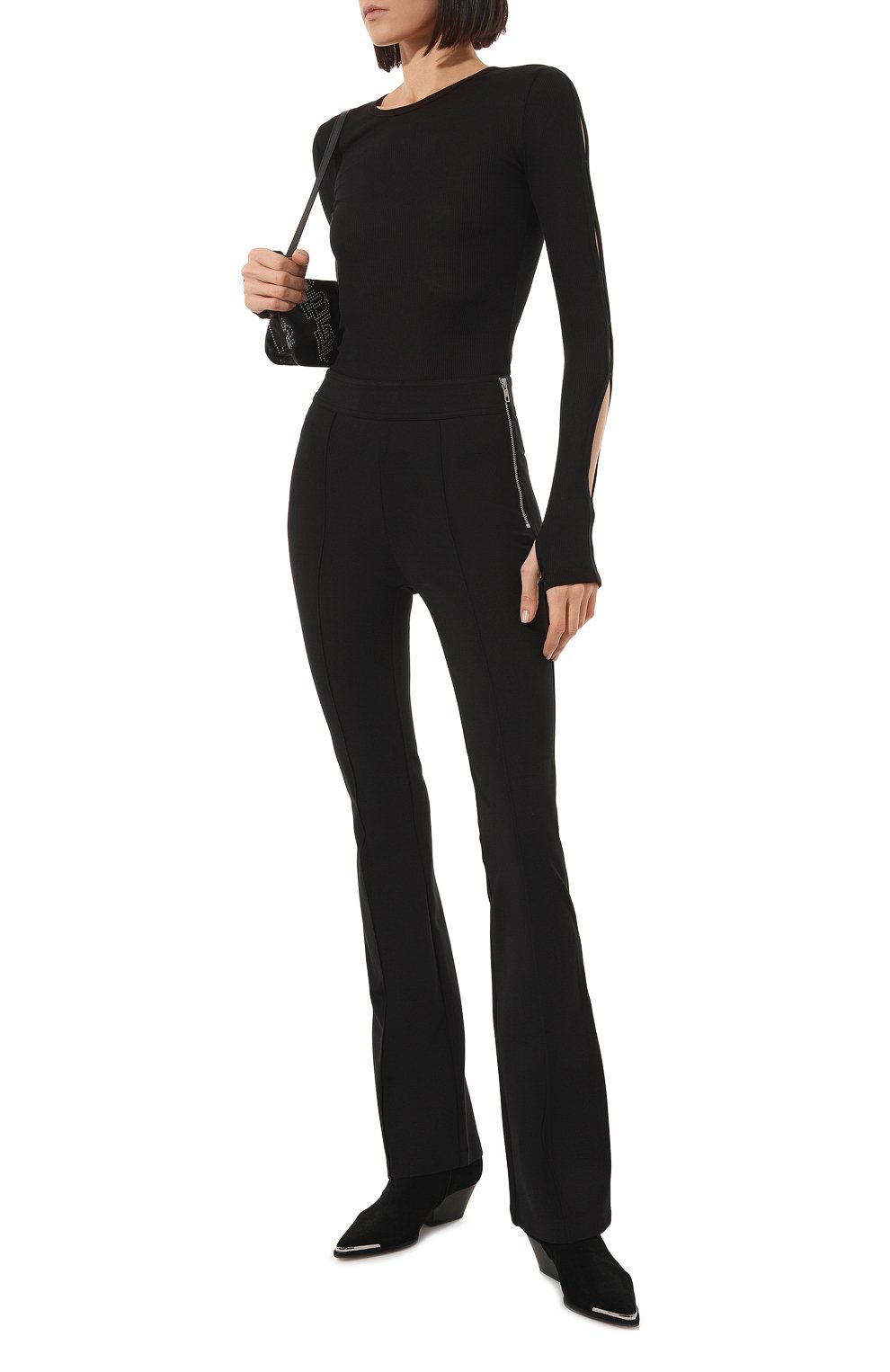Брюки HELMUT LANG черного цвета по цене 31270 руб., арт. M04HW206, фото 2 Брюки HELMUT LANG, арт. M04HW206, фото 2