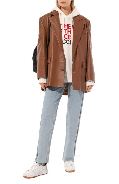 Хлопковое худи the north face x gucci GUCCI кремового цвета по цене 141120 руб., арт. 615061 XJDTD, фото 2 Хлопковое худи the north face x gucci GUCCI, арт. 615061 XJDTD, фото 2