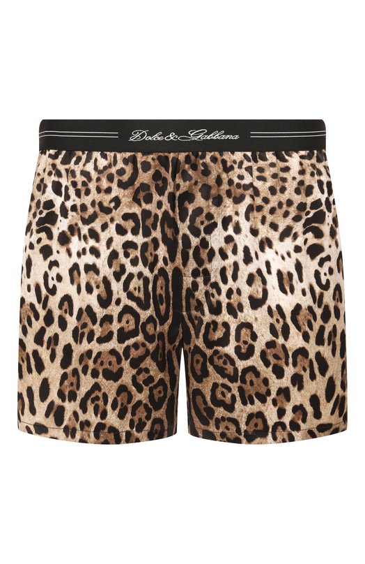 Шелковые боксеры Dolce & Gabbana M4F08T/0NR62 Леопардовый M4F08T/0NR62