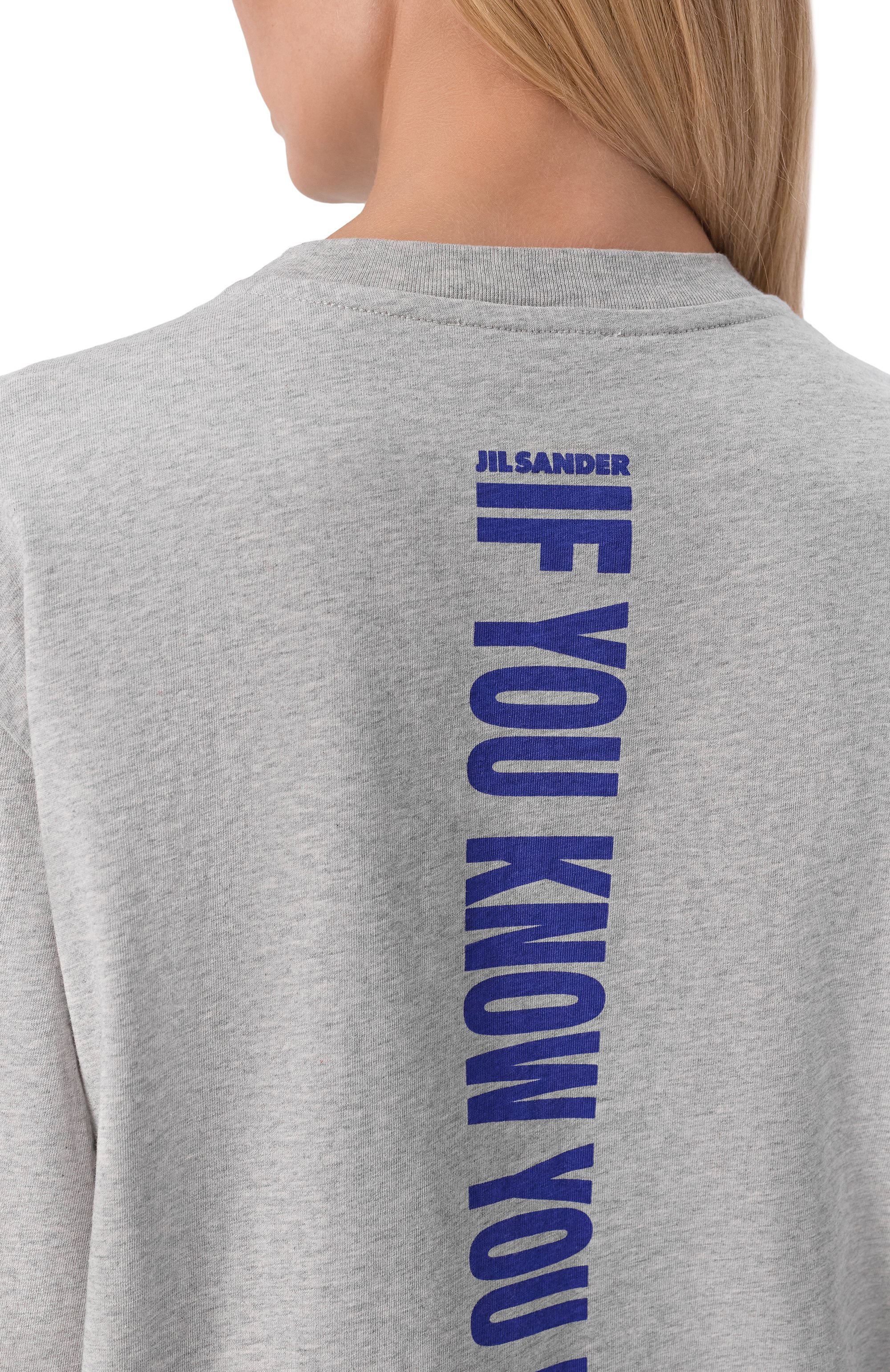 Хлопковый лонгслив JIL SANDER, арт. J02GC0176/J45048, фото 5