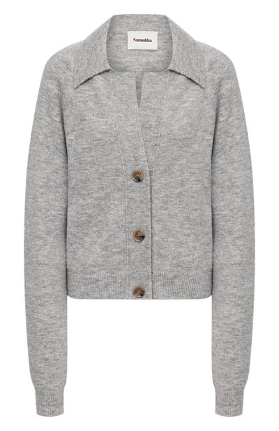 Женский кардиган NANUSHKA, арт. CADE_HEATHER GREY_FLUFFY KNIT